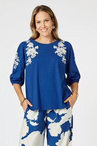 Clarity Jill Embroidered Tee