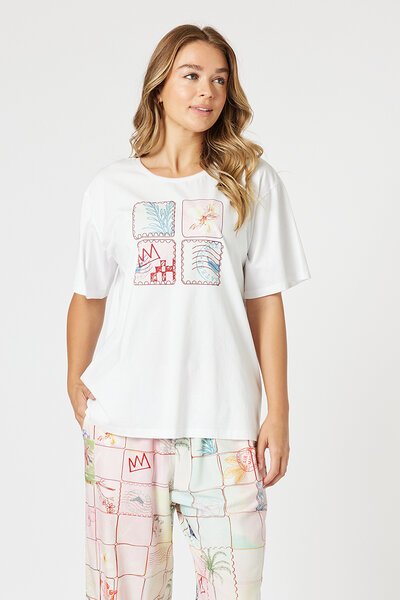 Threadz Capri Print Tee-lives-Hello Cyril.
