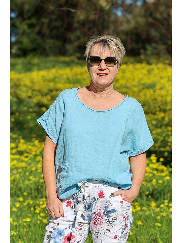 Rosa JoJo Lurex Trim Top