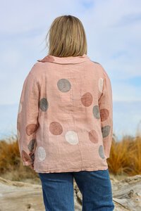 Wednesday Lulu Button Neck Circle Top