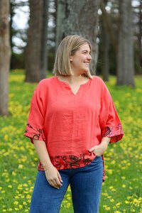 Wednesday Lulu Face Trim Tunic Top