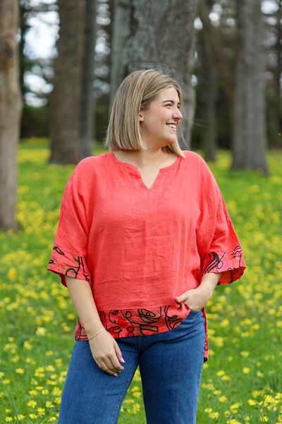 Wednesday Lulu Face Trim Tunic Top-shop-by-label-Hello Cyril.