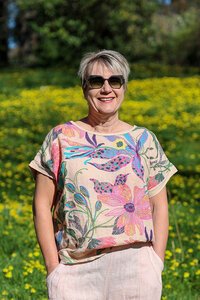 Wednesday Lulu Tropical Floral Top