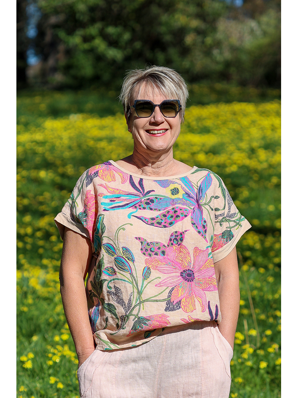 Wednesday Lulu Tropical Floral Top