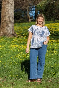 Wednesday Lulu Sunflower Linen Top