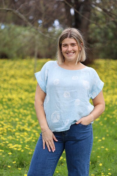 Wednesday Lulu Swirl Top-shop-by-label-Hello Cyril.