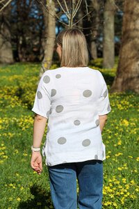 Wednesday Lulu Spot Linen Top