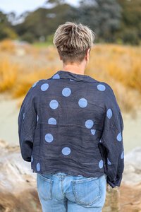 Rosa JoJo Linen Spot Cropped Jacket