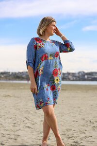 Wednesday Lulu Rib Panel LS Cocoon Dress