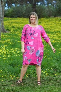 Wednesday Lulu Rib Panel LS Cocoon Dress