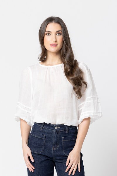 Leila + Luca Fateful Puff Sleeve Top-hc-new-Hello Cyril.