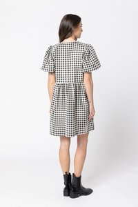 Leila + Luca Belle Bow Check Dress