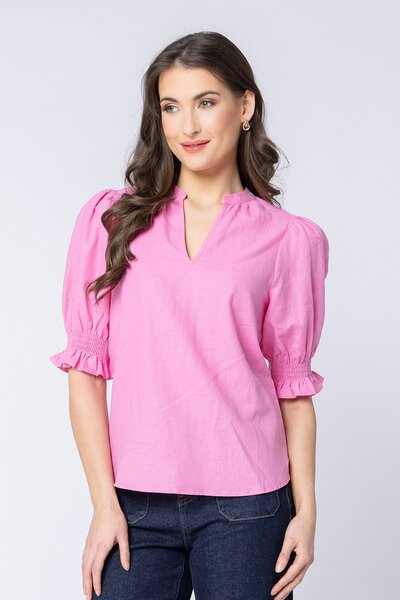 Seeking Lola Bubblegum Relaxed Butterfly Top-shop-by-label-Hello Cyril.