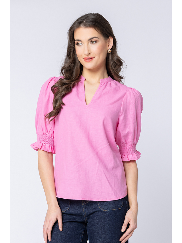 Seeking Lola Bubblegum Relaxed Butterfly Top
