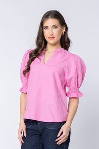 Seeking Lola Bubblegum Relaxed Butterfly Top