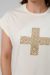 Stella + Gemma Cuff Zebra Cross Tee