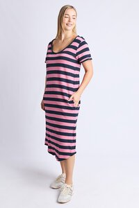 Elm Maeve Midi Stripe Dress