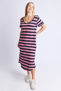 Elm Maeve Midi Stripe Dress