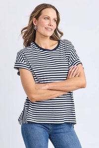 Elm Yara Stripe SS Tee Navy