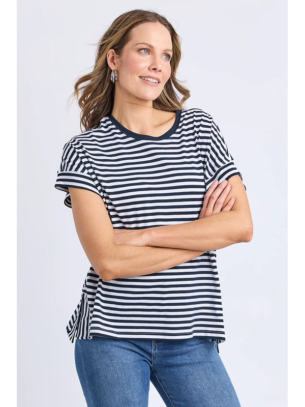 Elm Yara Stripe SS Tee Navy
