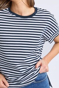 Elm Yara Stripe SS Tee Navy