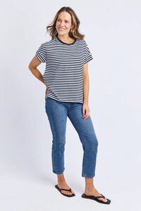 Elm Yara Stripe SS Tee Navy