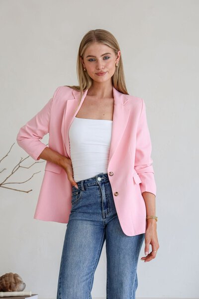 Miracle Linen Blend Fully Lined Blazer-hc-new-Hello Cyril.
