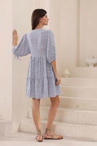 Iris Maxi Stripe Babydoll Dress