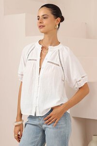 Iris Maxi Lattice Detail Top