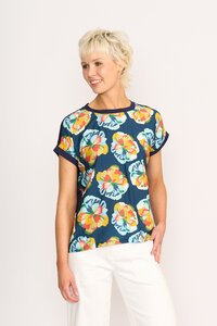 Memo Contrast Trim Top