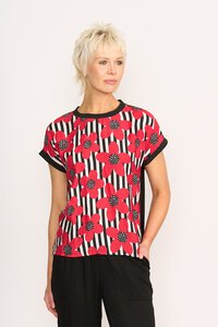 Memo Contrast Trim Top