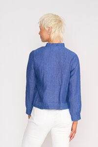 Foil Ruffle Neck Jacket