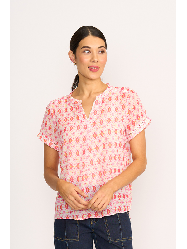 Memo Drop Hem Blouse