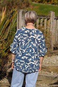 Foil Ruffle Sleeve Top