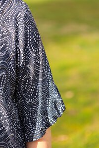 Foil Ruffle Sleeve Top