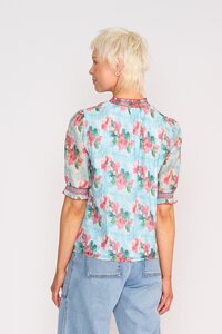 Memo Shirred Short Sleeve Blouse