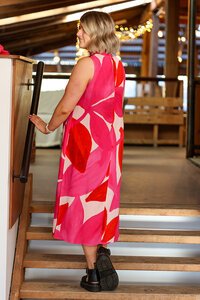 Foil Side Split Dress