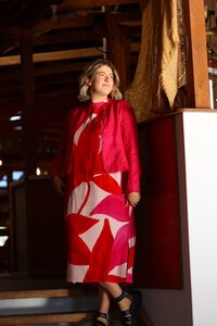 Foil Side Split Dress