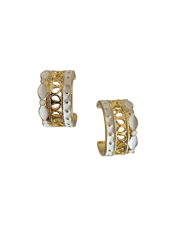 Zoda Enamel Hoop Earring