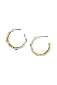 Zoda Enamel Hoop Earring