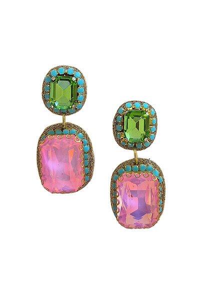 Zoda Beaded Statement Two-drop Earring-hc-new-Hello Cyril.