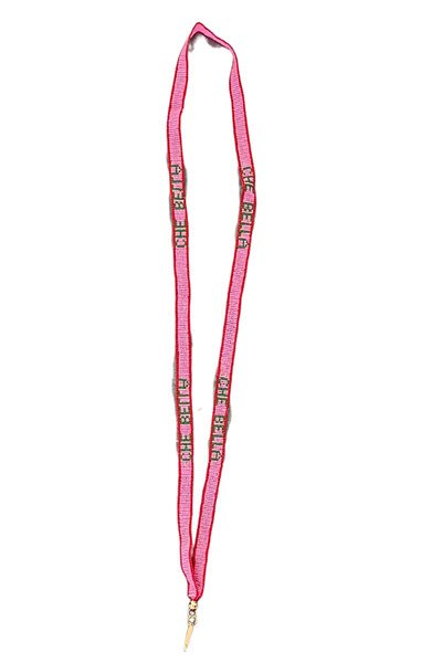 Zoda Beaded Pink Lanyard-hc-new-Hello Cyril.
