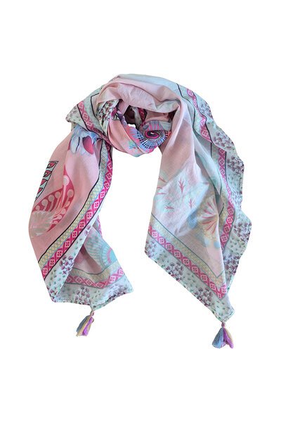 Zoda Pure Cotton Pink Scarf-hc-new-Hello Cyril.