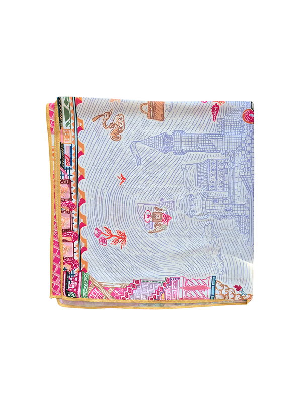 Zoda Satin Pink Scarf