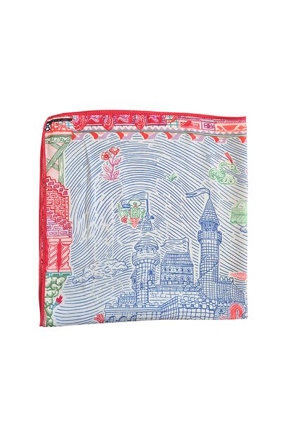 Zoda Satin Red Scarf-hc-new-Hello Cyril.