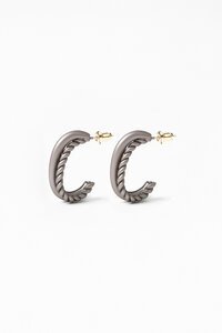 Stella + Gemma Half Chain Hoop Earring