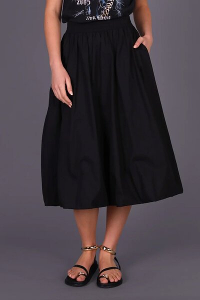 Storm Elastic Bubble Hem Skirt-hc-new-Hello Cyril.