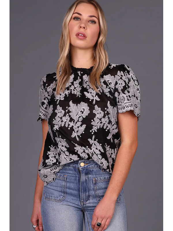 Storm Embroided Rush Top