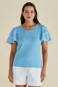 Betty Basics Lottie Embroidered Tee