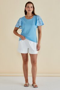 Betty Basics Lottie Embroidered Tee
